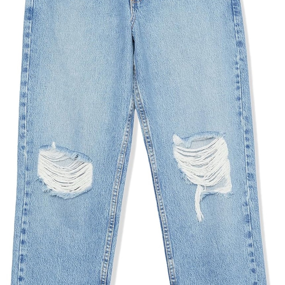 Women's Straight Leg Jeans - Light Blue